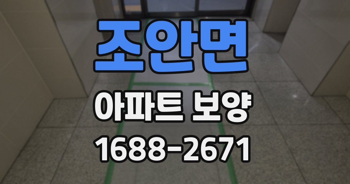 조안면 아파트 보양
