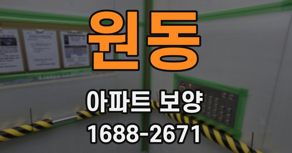 원동 아파트 보양