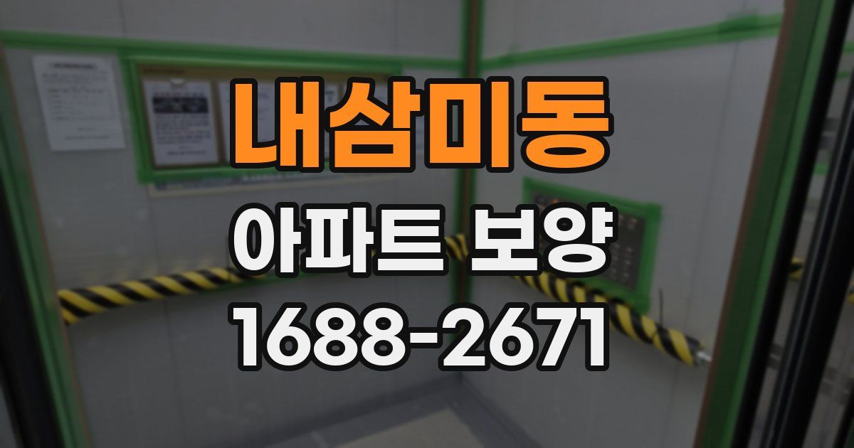 내삼미동 아파트 보양