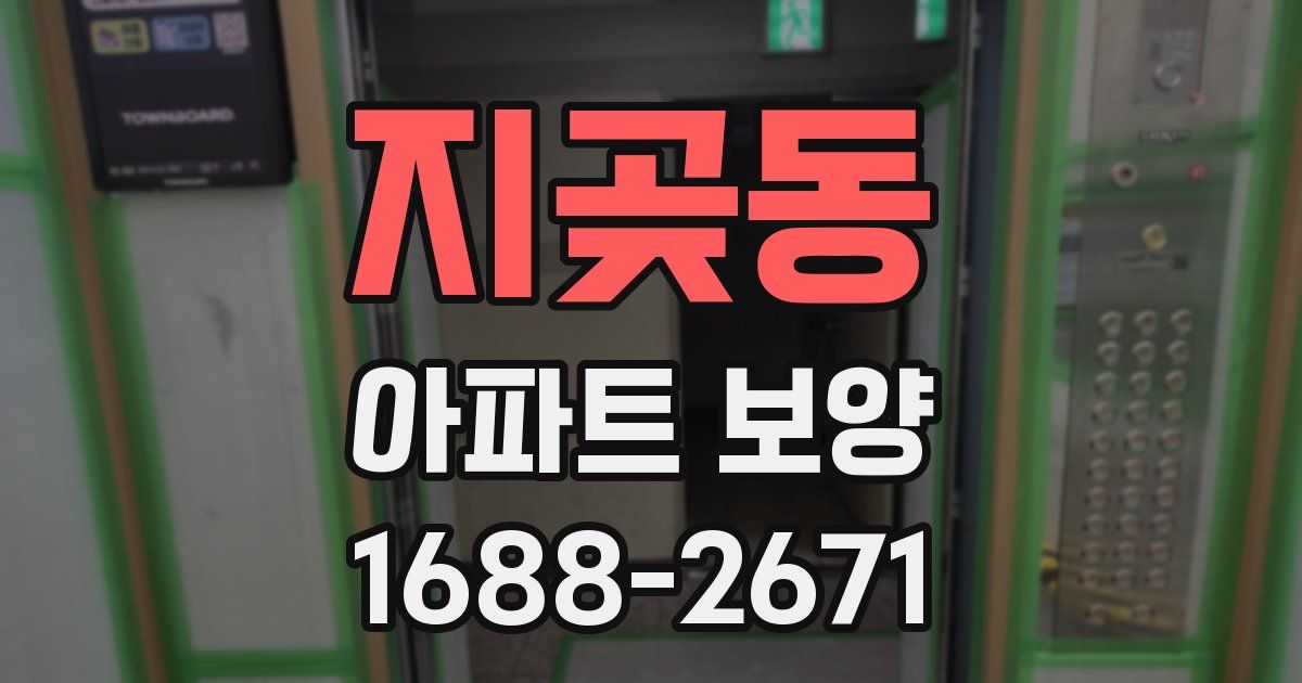 지곶동 아파트 보양