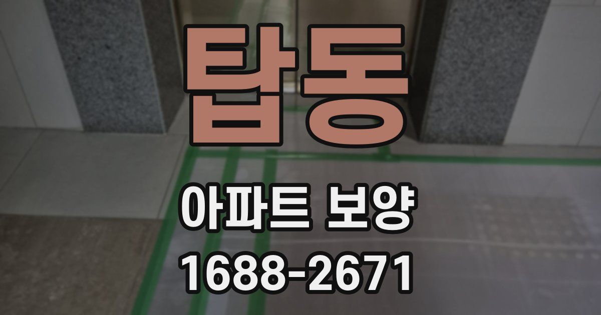 탑동 아파트 보양
