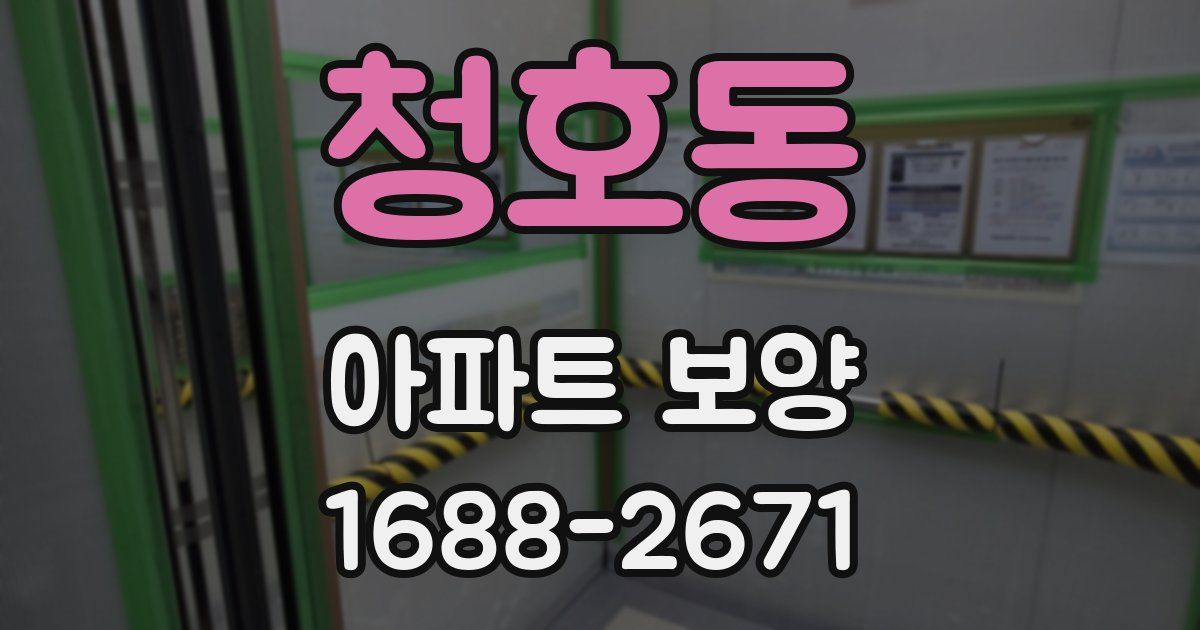 청호동 아파트 보양