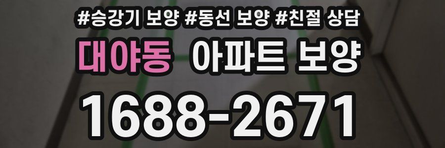 대야동 아파트 보양