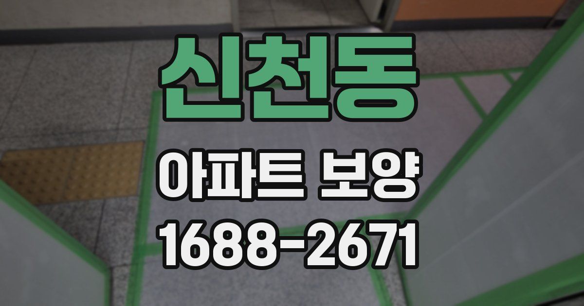 신천동 아파트 보양