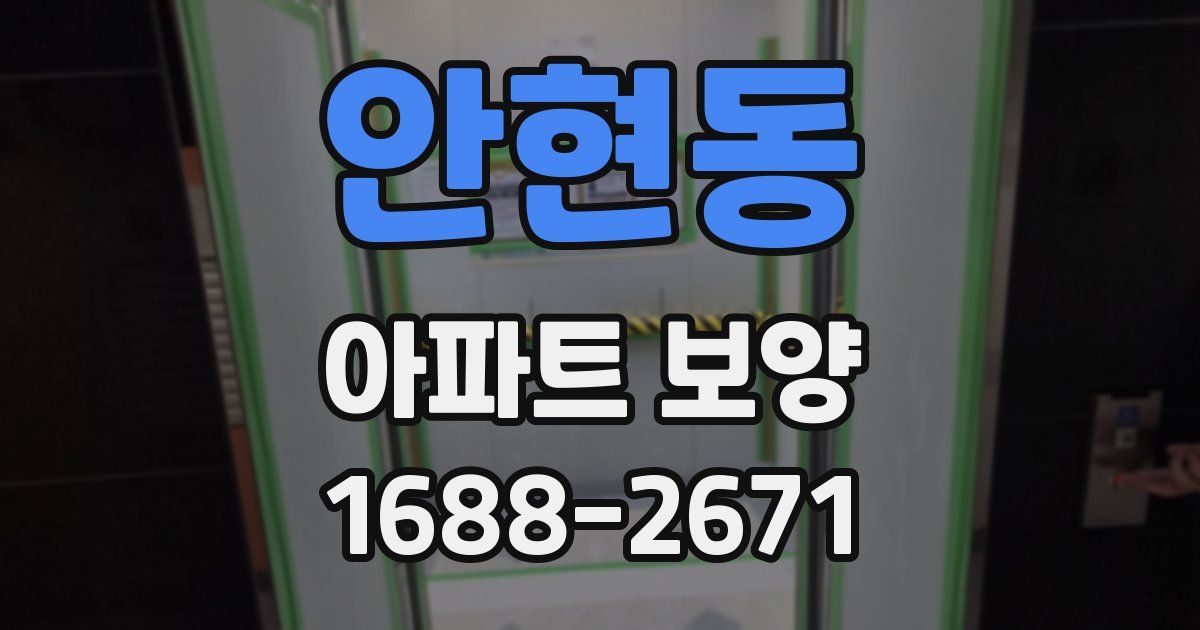 안현동 아파트 보양