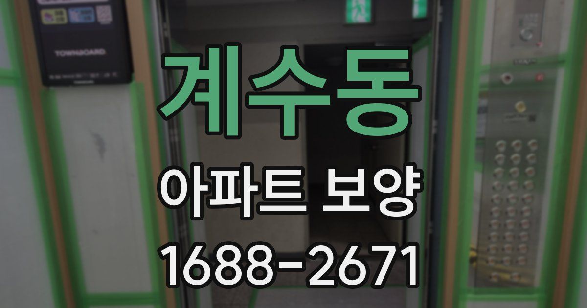 계수동 아파트 보양
