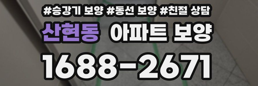 산현동 아파트 보양
