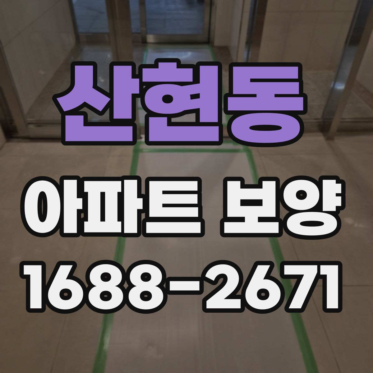 산현동 아파트 보양