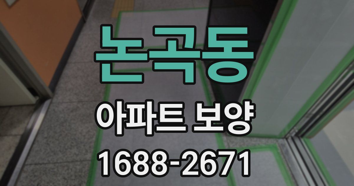 논곡동 아파트 보양