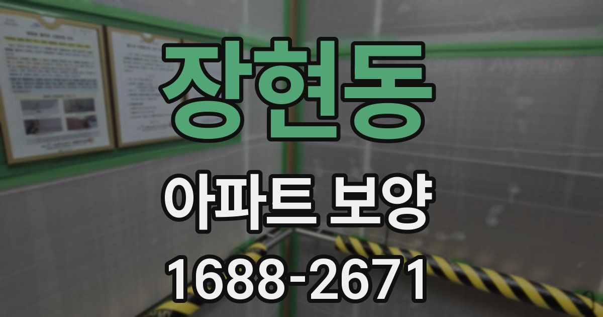 장현동 아파트 보양