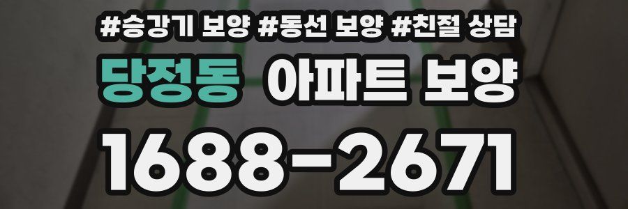 당정동 아파트 보양