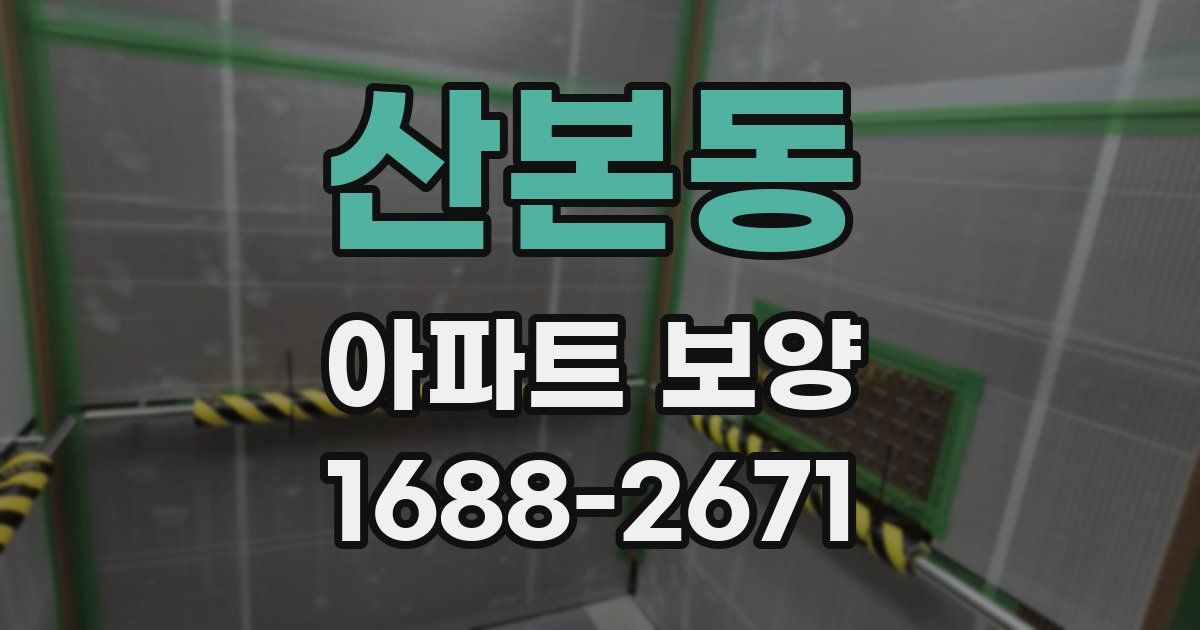 산본동 아파트 보양