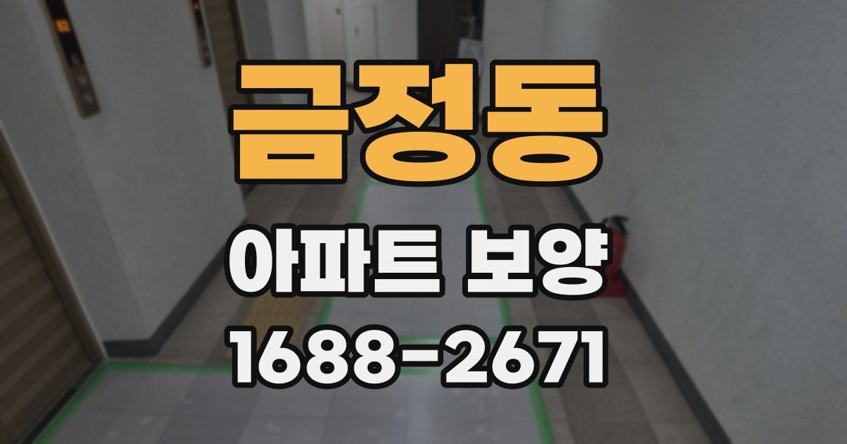 금정동 아파트 보양