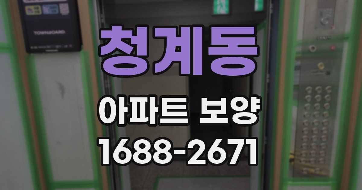 청계동 아파트 보양