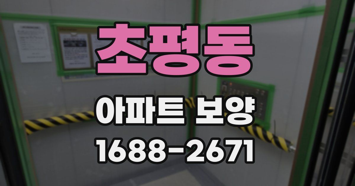초평동 아파트 보양