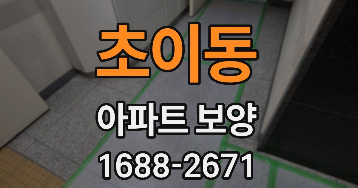 초이동 아파트 보양
