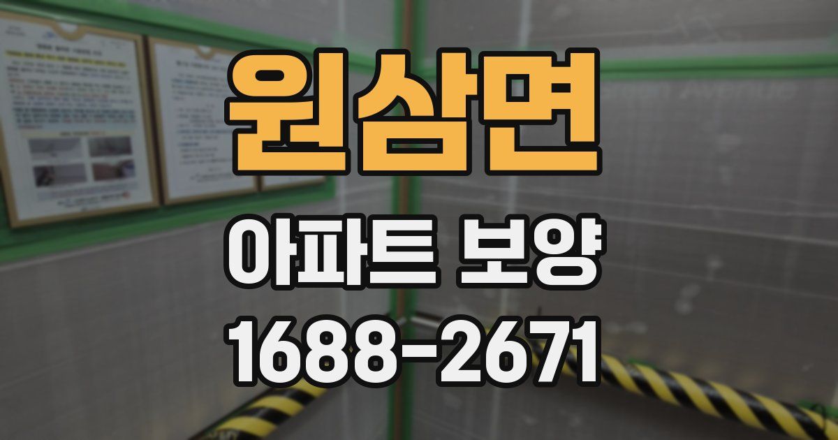 원삼면 아파트 보양