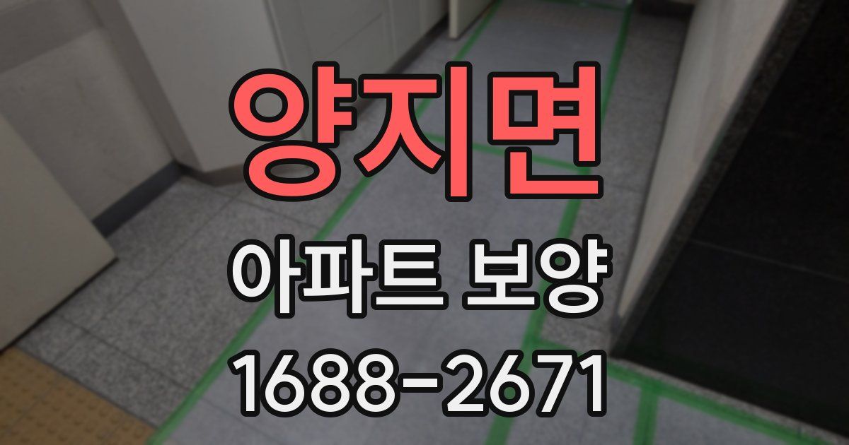 양지면 아파트 보양