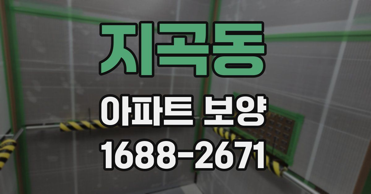 지곡동 아파트 보양