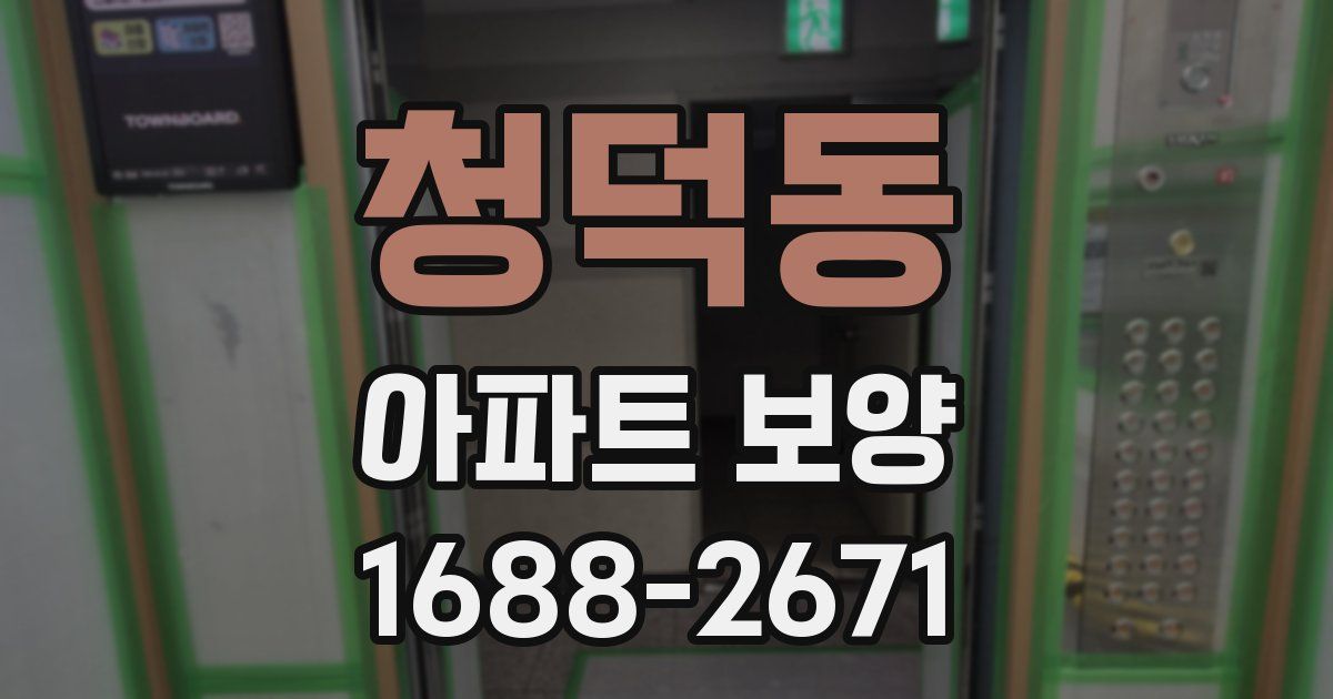 청덕동 아파트 보양
