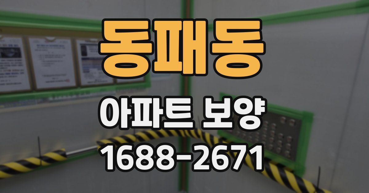 동패동 아파트 보양