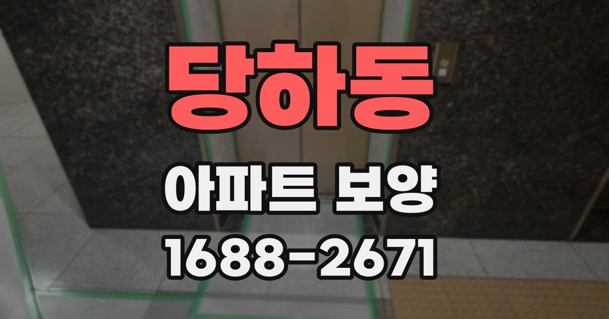 당하동 아파트 보양