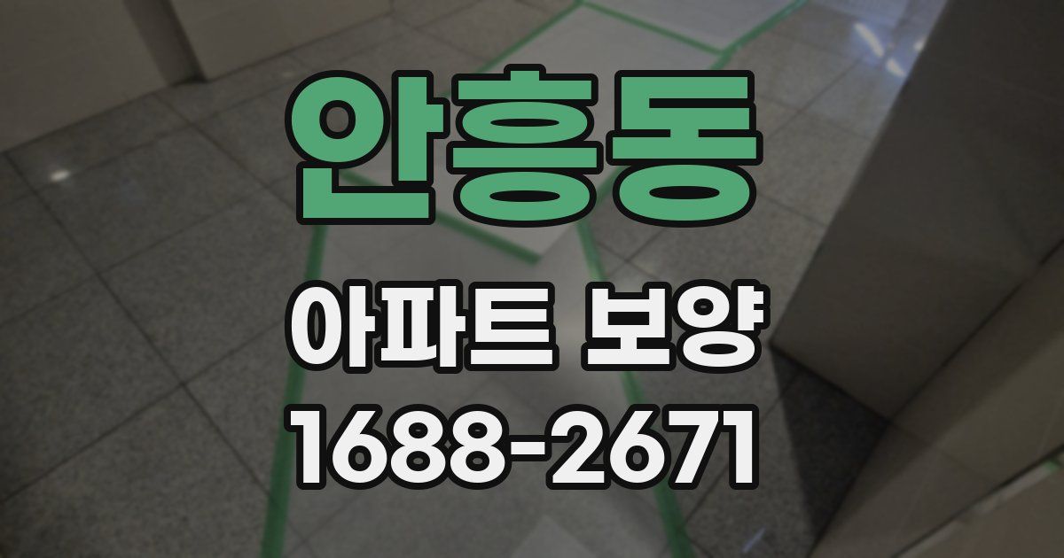안흥동 아파트 보양