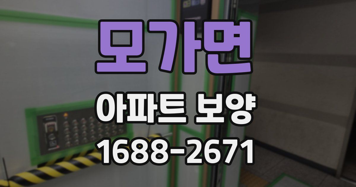 모가면 아파트 보양