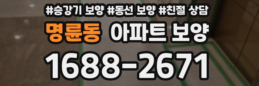 명륜동 아파트 보양