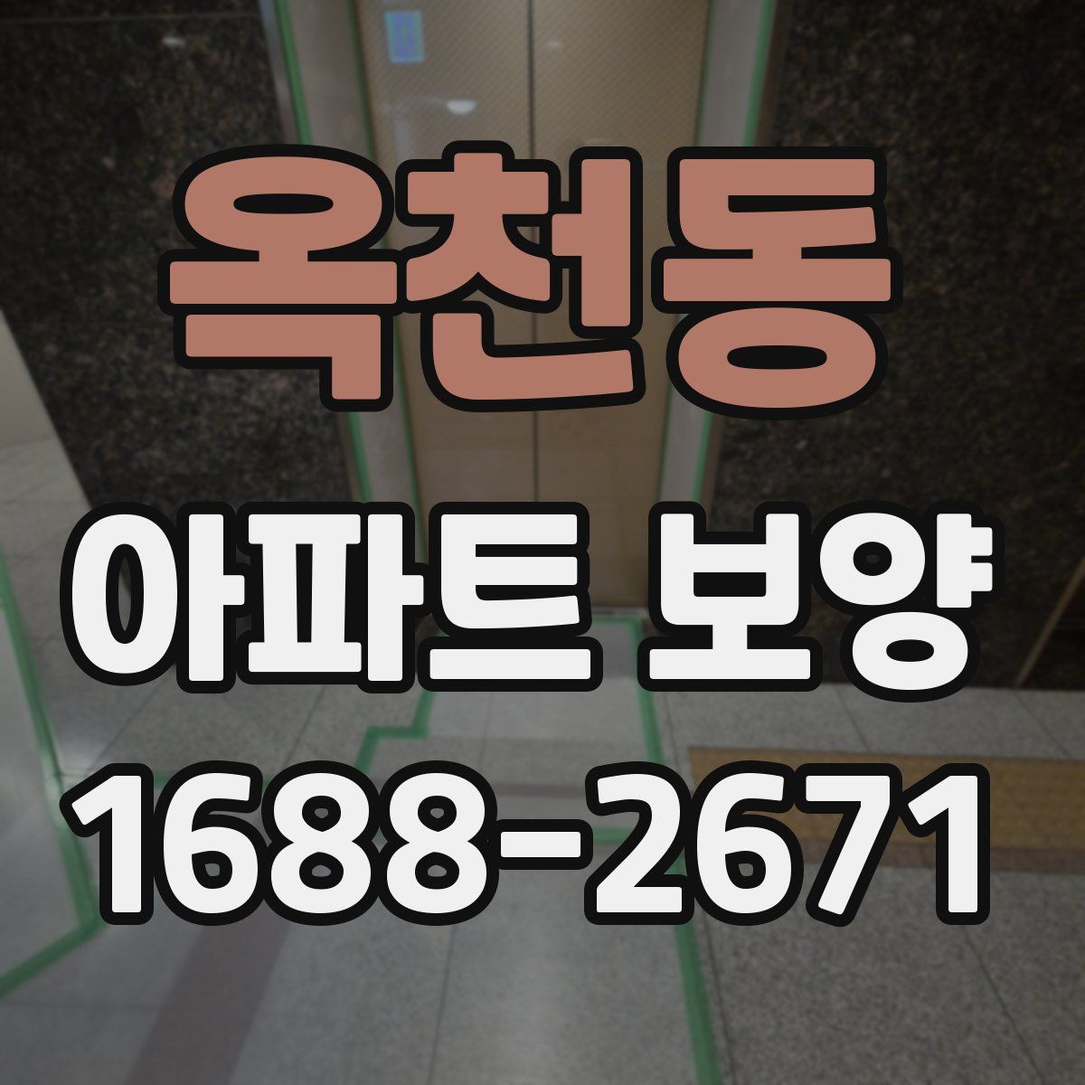 옥천동 아파트 보양