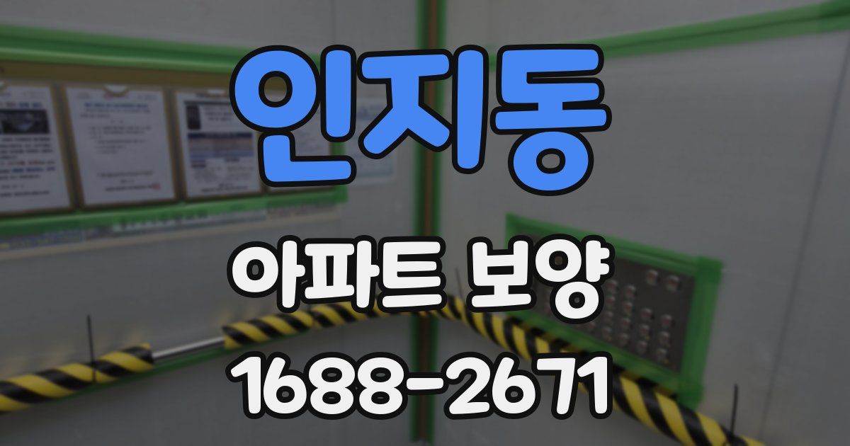 인지동 아파트 보양