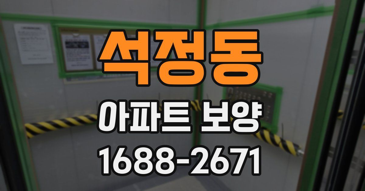 석정동 아파트 보양