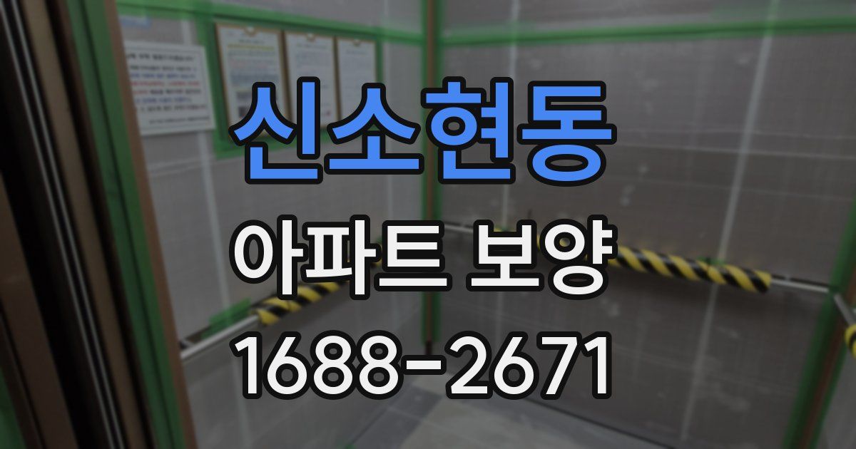 신소현동 아파트 보양