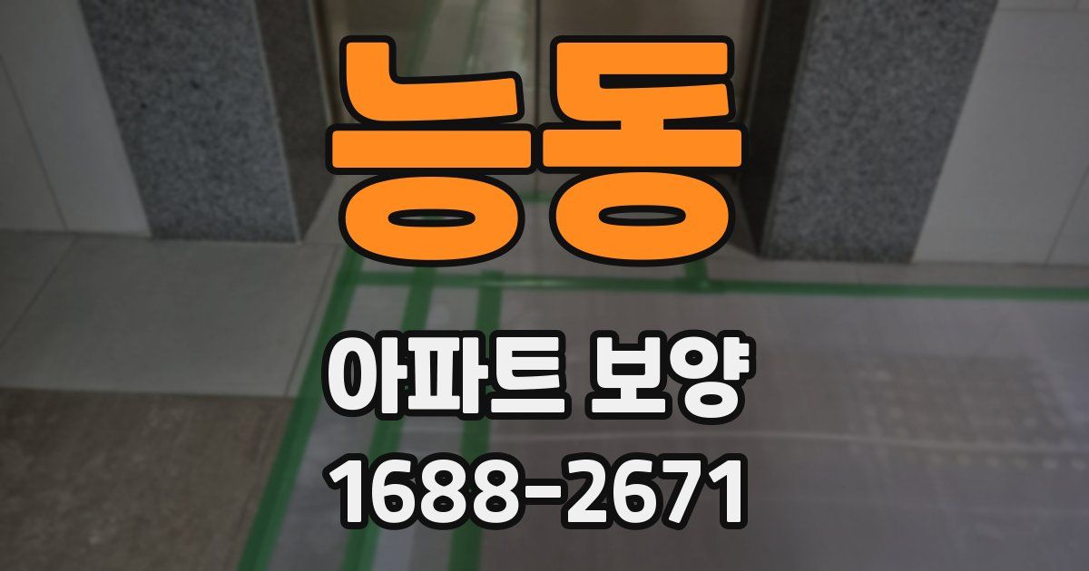 능동 아파트 보양
