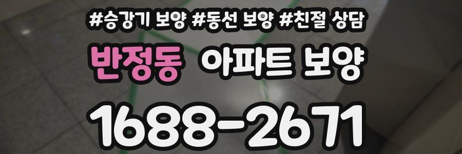 반정동 아파트 보양