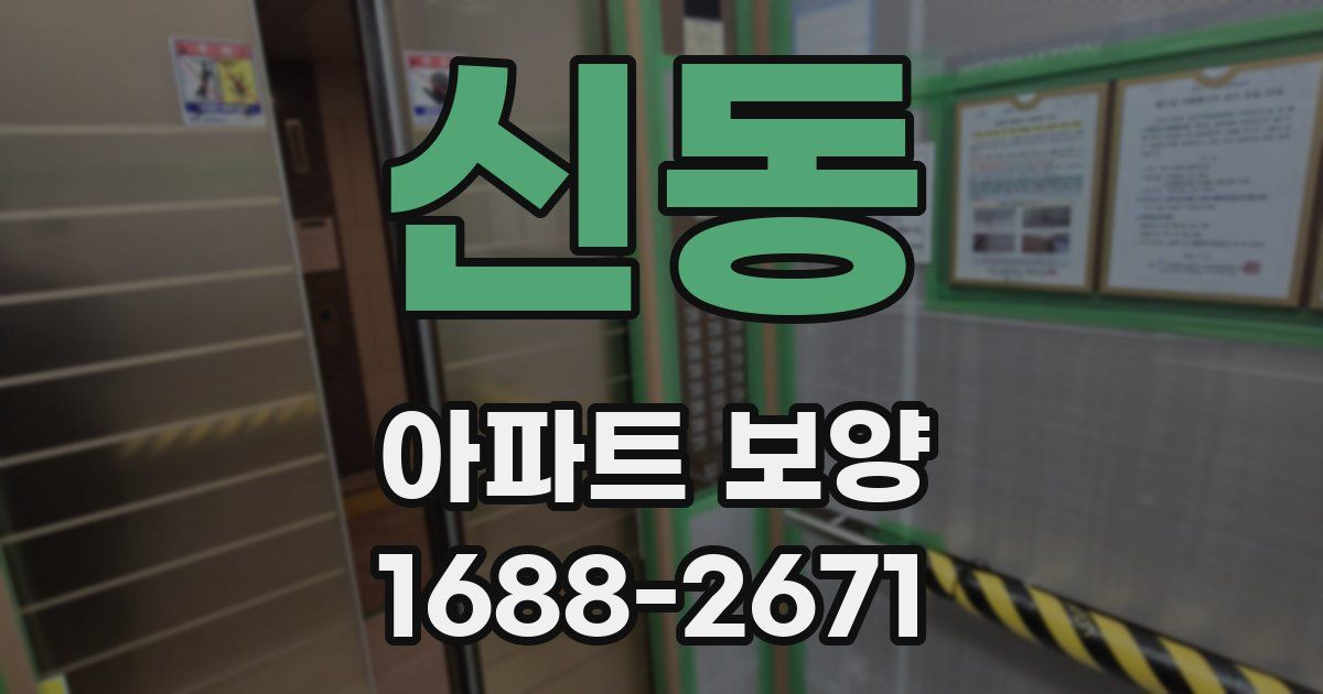 신동 아파트 보양