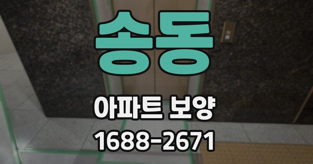 송동 아파트 보양