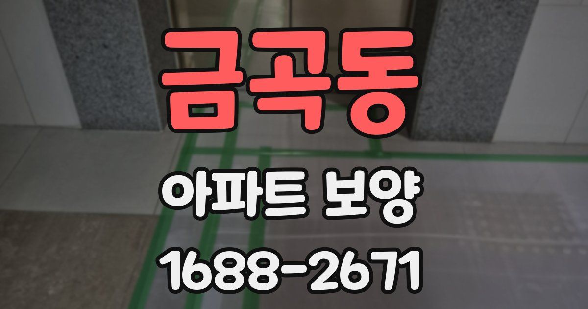 금곡동 아파트 보양