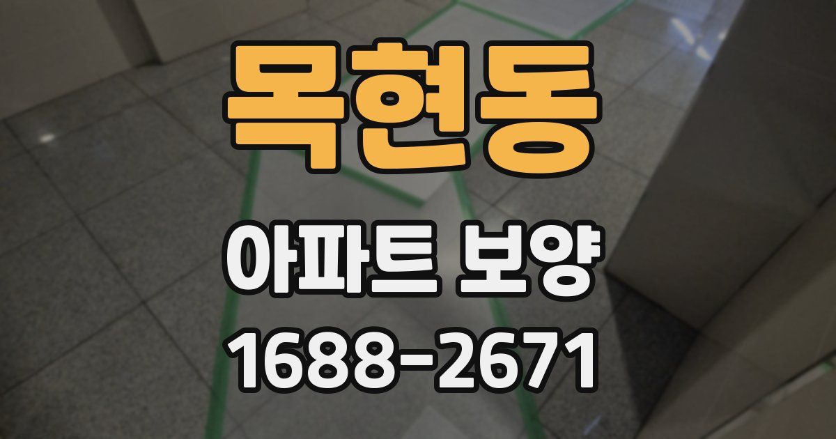 목현동 아파트 보양