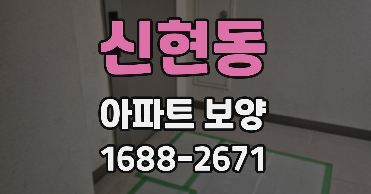 신현동 아파트 보양