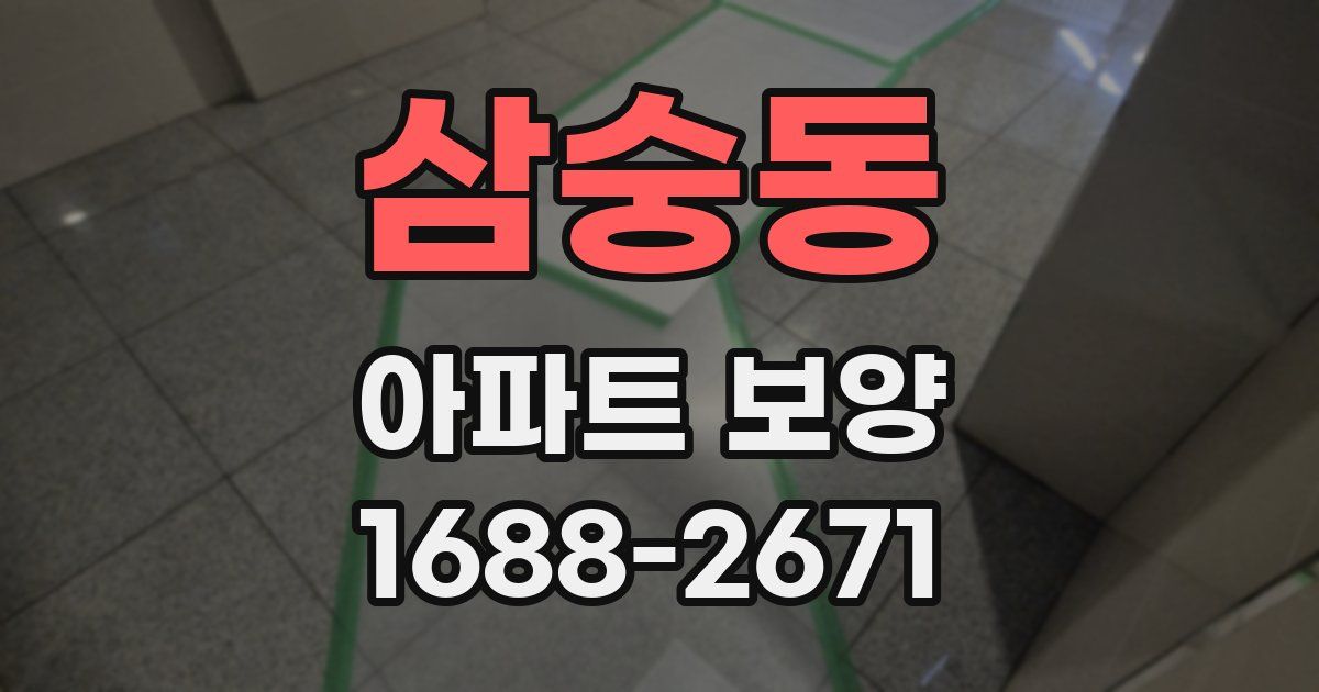 삼숭동 아파트 보양