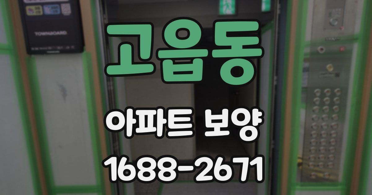 고읍동 아파트 보양