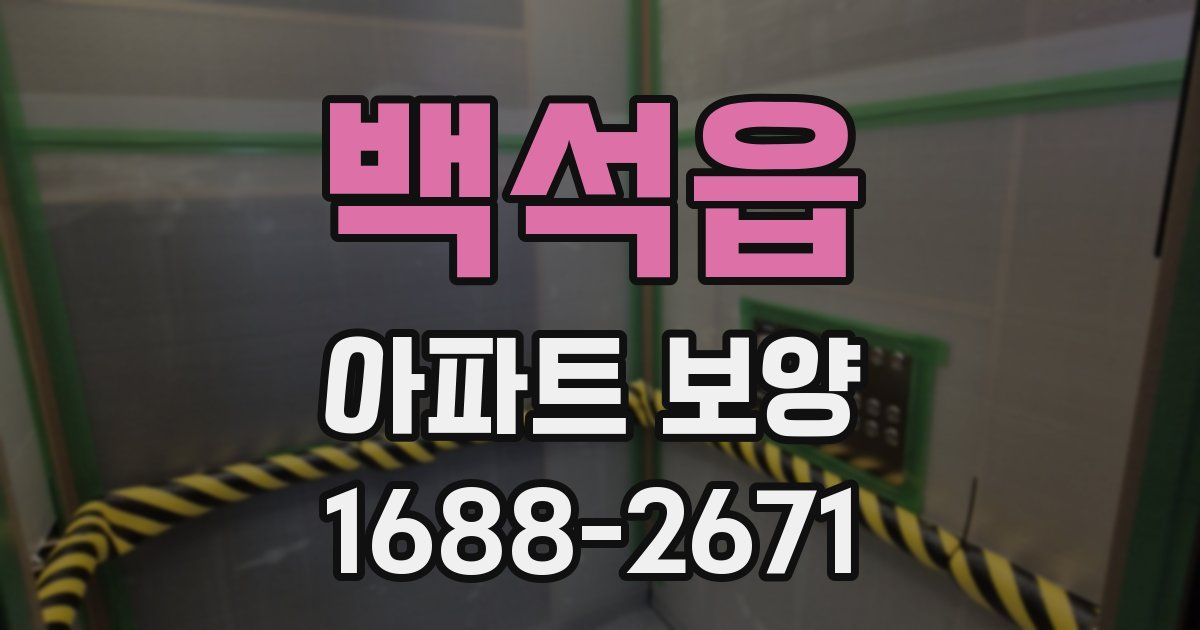 백석읍 아파트 보양