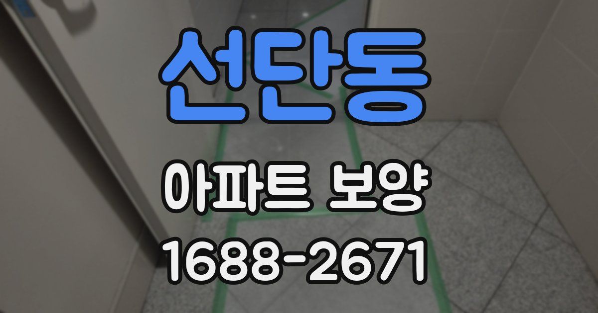 선단동 아파트 보양