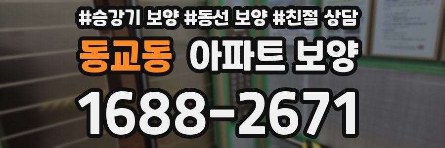동교동 아파트 보양