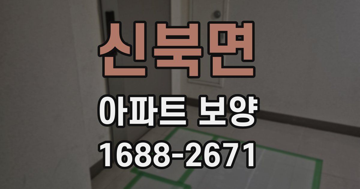 신북면 아파트 보양