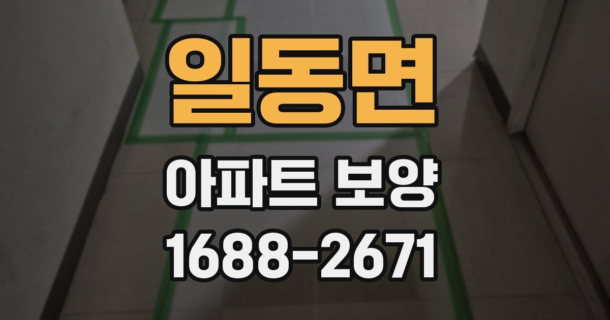 일동면 아파트 보양