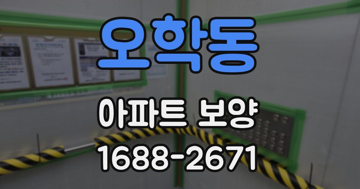 오학동 아파트 보양