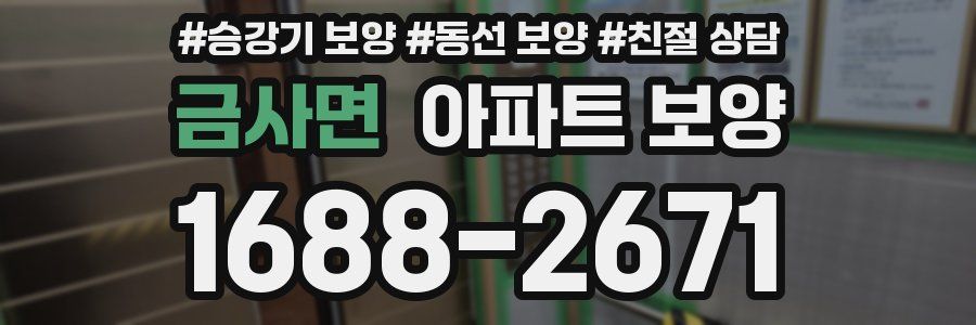 금사면 아파트 보양