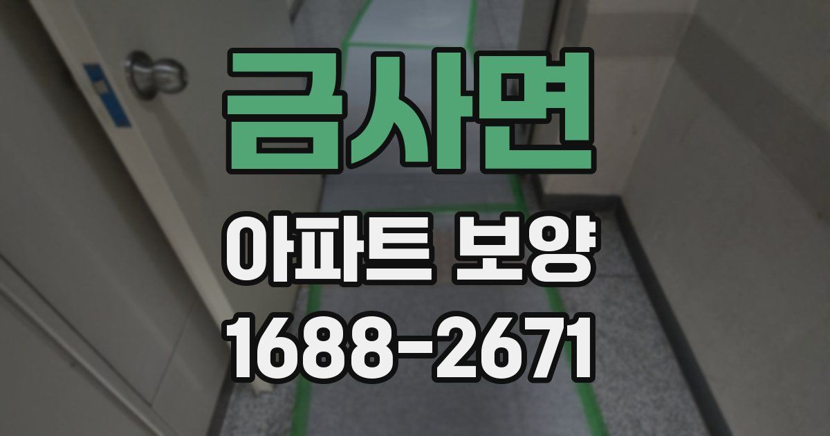 금사면 아파트 보양